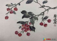中国花鸟画考级一级(初级)示范图例《樱桃》