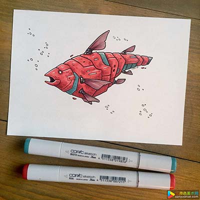 海洋鲨鱼怎么画?如何画动漫鲨鱼? 海洋鲨鱼怎么画?如何画动漫鲨鱼?