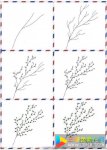 被风吹动的大树简笔画