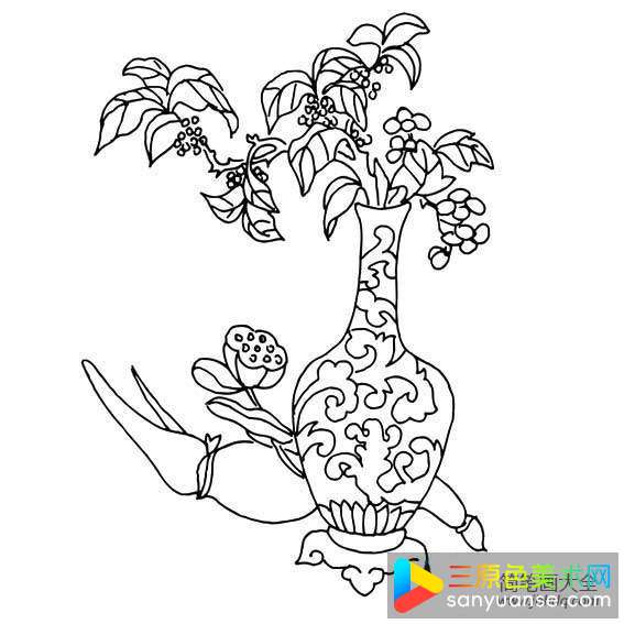 儿童花卉简笔画古典花卉的画法
