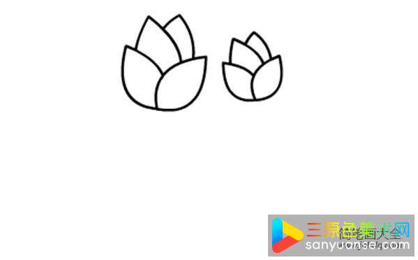 简笔画小红花的画法