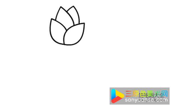 简笔画小红花的画法