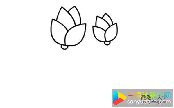 简笔画小红花的画法