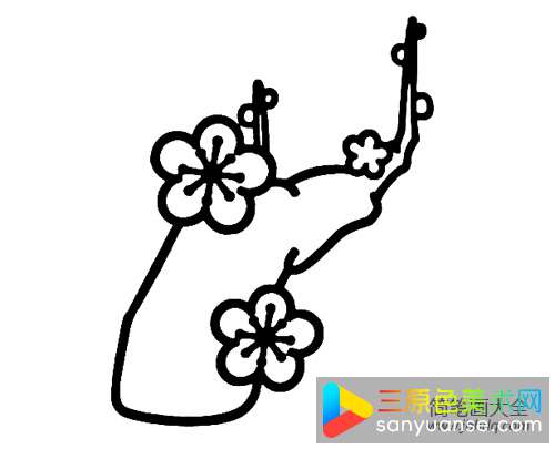 梅花简笔画画法