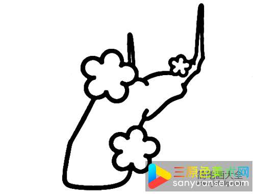 梅花简笔画画法