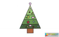 幼儿圣诞树简笔画画法