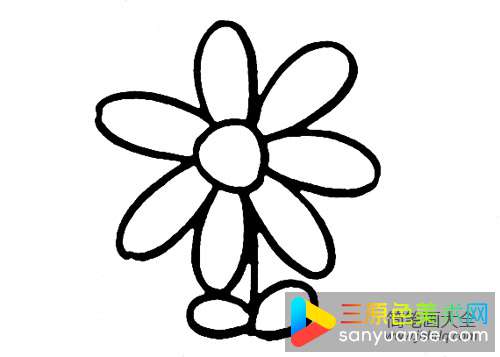 小花简笔画画法