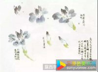 鸢尾花国画教程