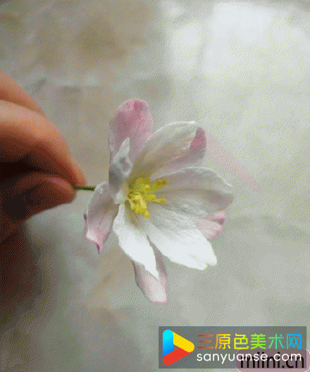 树脂粘土海棠花制作教程
