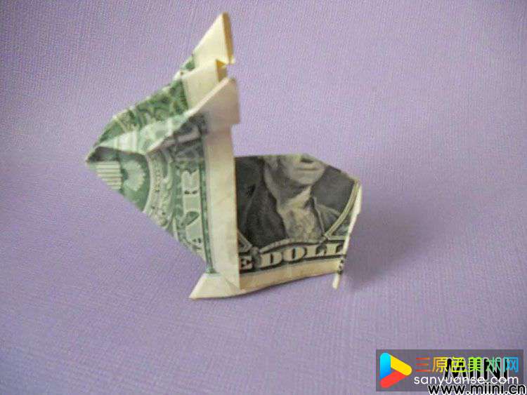 纸钱兔子折纸 怎么用美元折兔子?