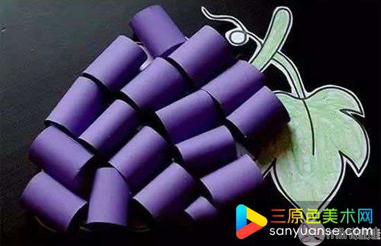 剪纸制作一串葡萄的方法