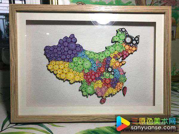 衍纸中国地图