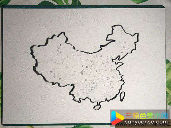 衍纸中国地图 第4步