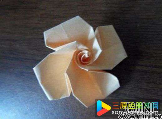 简单玫瑰花的折法9