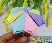 儿童折纸漂亮雨伞的教程