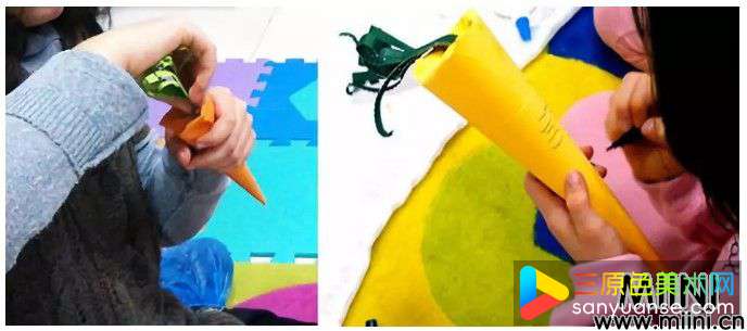 幼儿园手工制作,卡纸胡萝卜教程