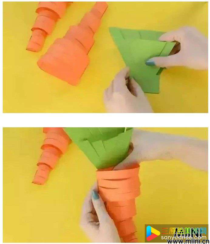 幼儿园手工制作,卡纸胡萝卜教程