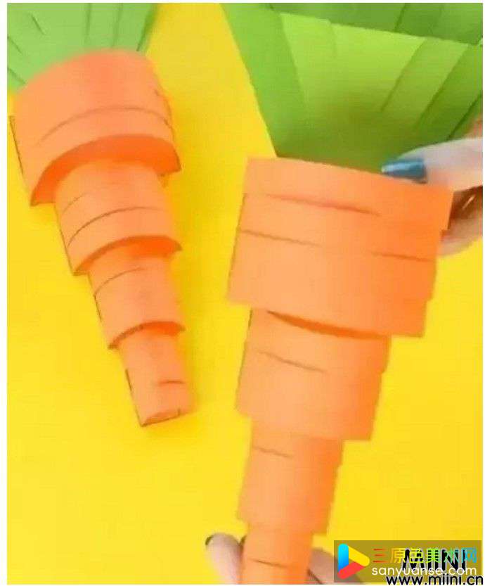 幼儿园手工制作,卡纸胡萝卜教程