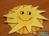儿童剪纸，微笑的太阳制作步骤教程