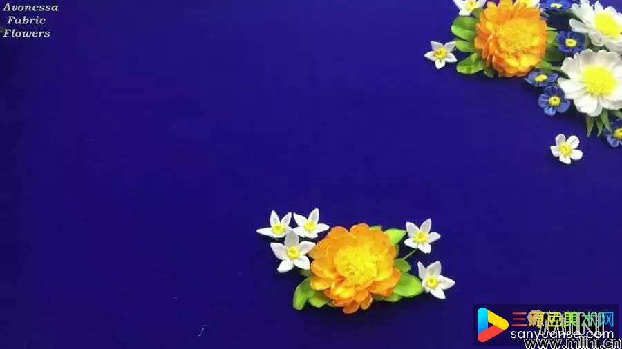 丝带夏季花夹的详细制作步骤图