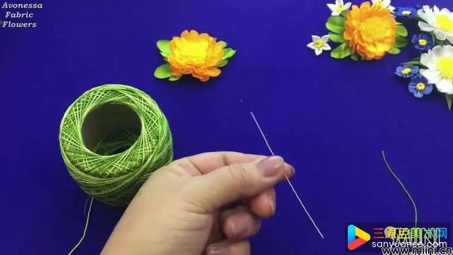 丝带夏季花夹的详细制作步骤图