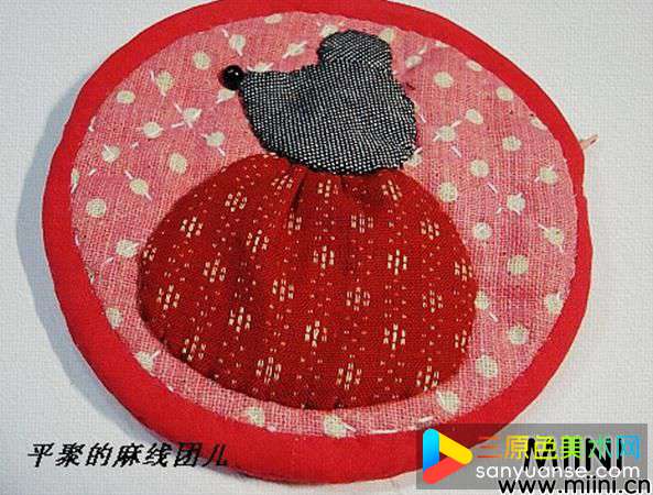 平聚手作贴布圆形小钱包步骤图解
