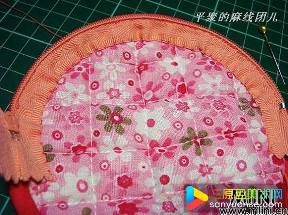 平聚手作贴布圆形小钱包步骤图解